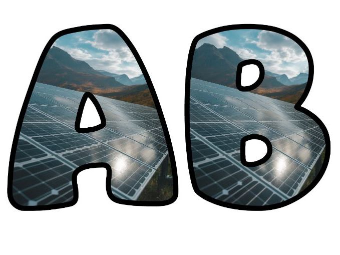 Solar Panels Renewable Energy Power Classroom Display | Lettering Set
