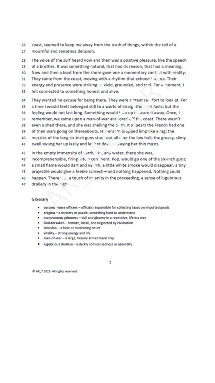 One AQA 2026 GCSE English Language Paper 1 Mock | Q5 Tasks-(Con ...