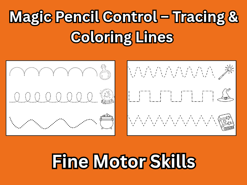 Magic Pencil Control – Tracing & Coloring Lines (Fine Motor Skills)