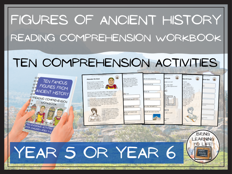 Famous Figures of Ancient History Reading Comprehension Workbook | Year 5 or Year 6