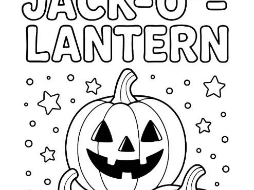 Jack o Lantern Pumpkin  Halloween Colouring Sheet