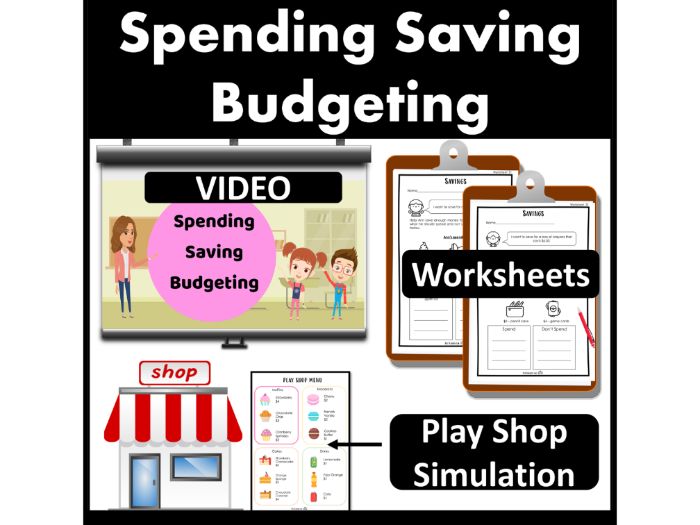 Spending Saving Budgeting Lesson Activities