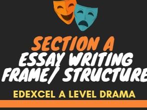 Edexcel A Level Drama - Section A Live Theatre Essay Structure / Writing Frame