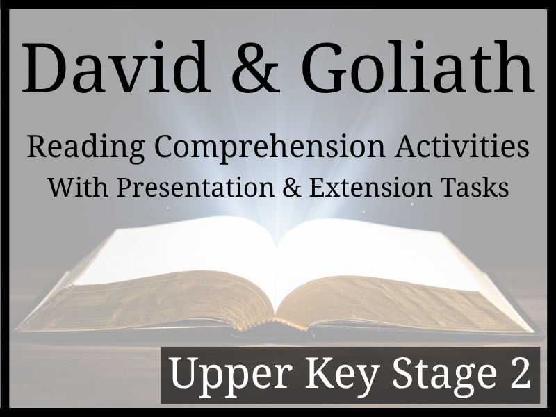 David and Goliath Reading Comprehension Activities | Year 5 & Year 6 | UKS2