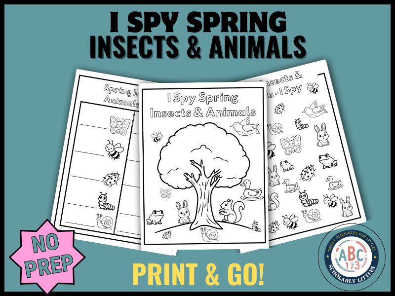I Spy Spring Insects & Animals | Counting