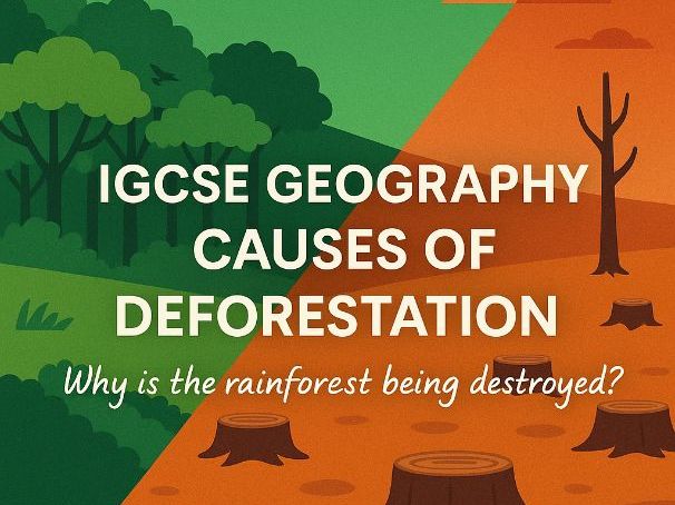 Causes of Deforestation – IGCSE Geography Lesson with Differentiated Resources