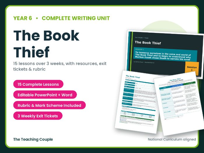 The Book Thief | Year 6 English Unit | 15 Complete Lessons + Resources + Mark Scheme