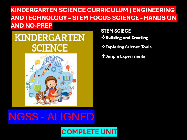 Kindergarten Science Curriculum | STEM FOCUS Science - No-Prep -NGSS