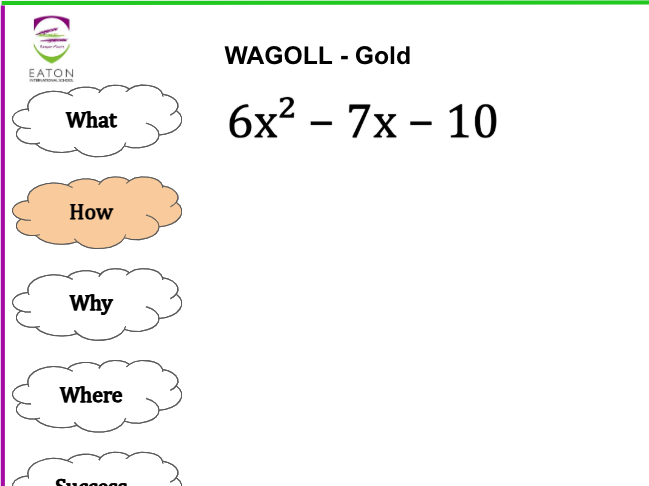 Factorising Quadratics - All Levels of Difficulty
