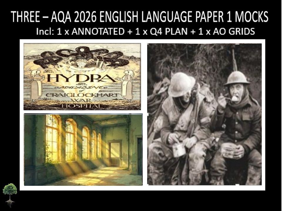 THREE - AQA PAPER 1 | 2026 FULL MOCKS | ANNOTATED | Q4 PLAN | AO GRIDS