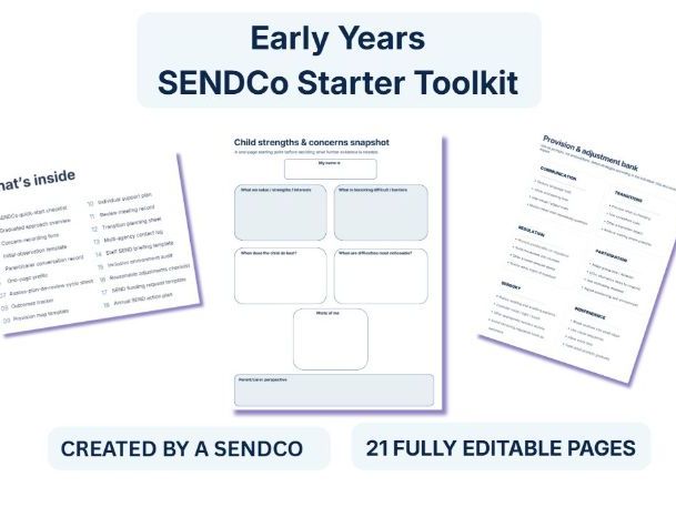 Early Years SENDCo Starter Toolkit | Editable EYFS SEND Templates | Assess Plan Do Review