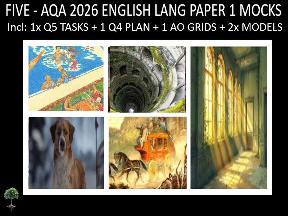 FIVE - AQA PAPER 1 | 2026 FULL MOCKS | Q5 TASKS | Q4 PLAN |AO GRIDS | MODELS