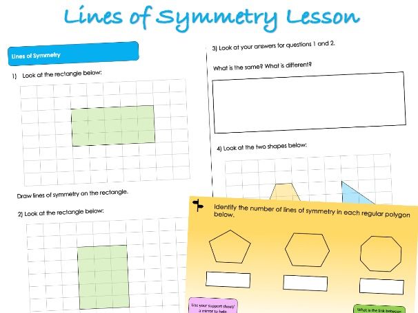 Year 5 Position and Direction - Lines of Symmetry Lesson