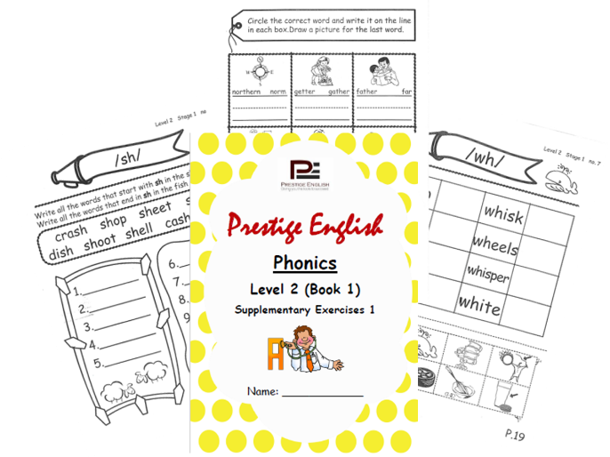 Phonics Book – Level 2 (Book 1) – Supplementary Exercises 1 ( Jolly Phonics )