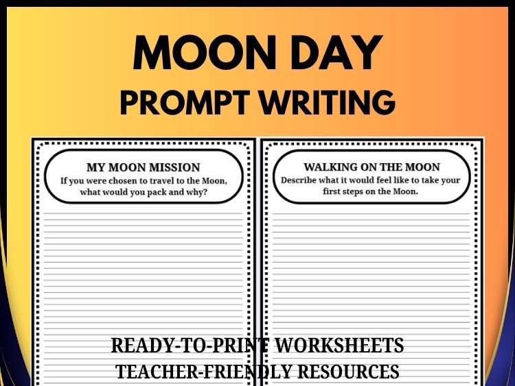 Moon Day Writing Prompts | 30 Moon-Themed Creative Writing Activities