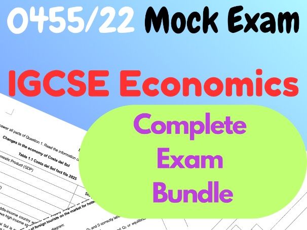Second IGCSE Economics 0455/22 Paper 2 Mock QP (Editable Word)