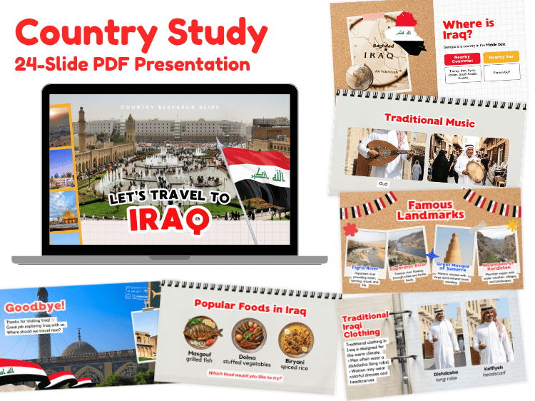 Iraq Country Study | 24-Slide Geography & Culture Presentation