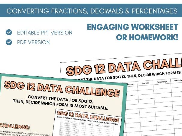 Converting FDP | Worksheet Task | Fractions, Decimals & Percentages