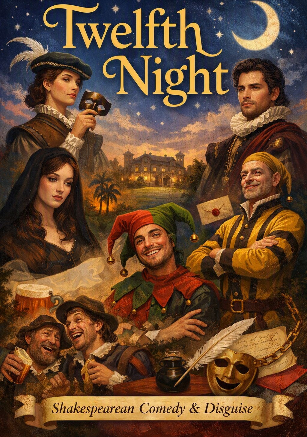 KS3 - Twelfth Night – Complete Literature Bundle (12 Lessons + Knowledge Organiser)