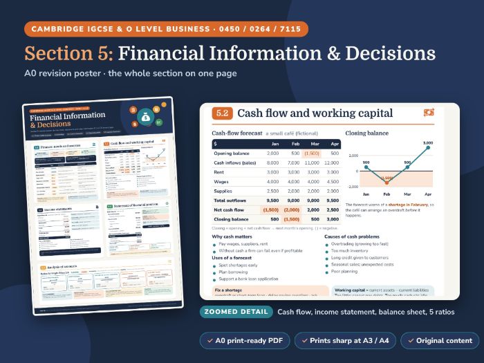 IGCSE Business Section 5 Revision Poster