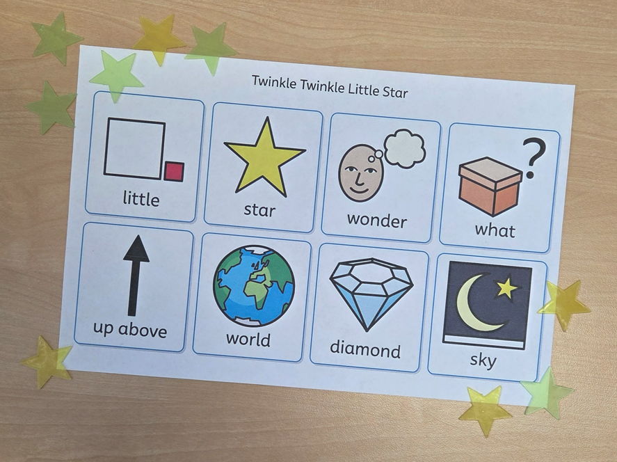Twinkle Twinkle Little Star Communication Board