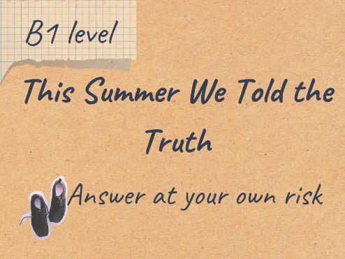 Summer Speaking Cards | Fun Back-to-School Warm-Up | B1 Level