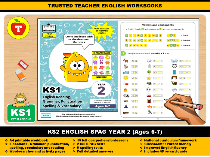 KS1 English & SPAG Year 2 (Ages 6-7).