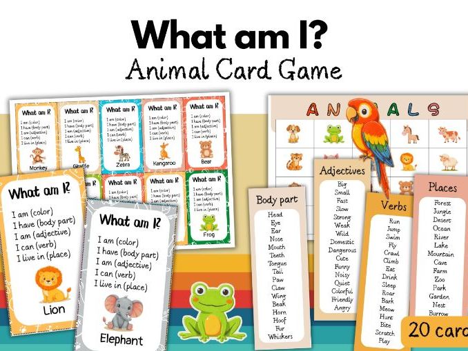 What am I? – Animal Card Game