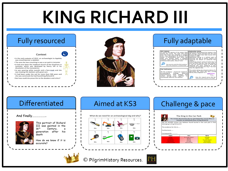 KS3 History: Richard III – The King in the Car Park (Historical Skills Lesson)