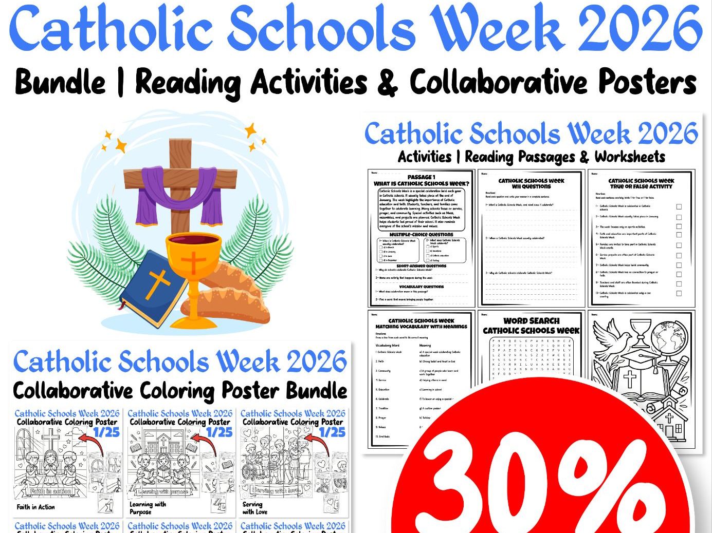 Catholic Schools Week 2026 Bundle | Activities & Collaborative Posters