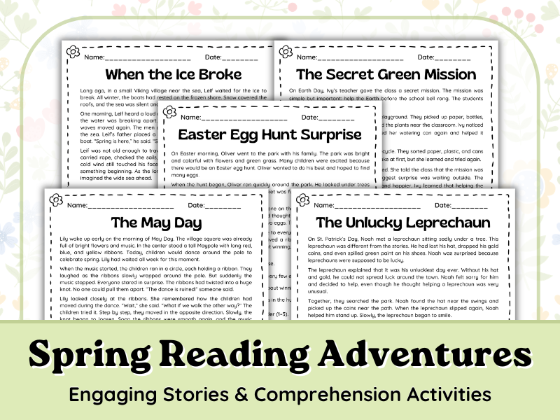 Spring Reading Adventures: Engaging Stories & Comprehension Activities