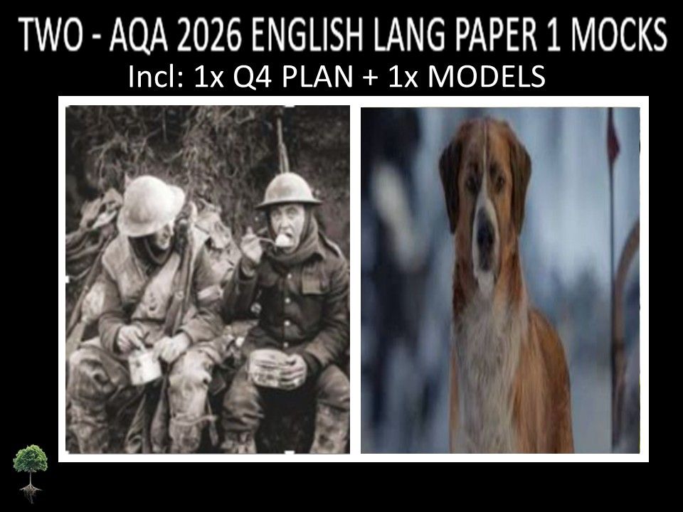 TWO - AQA PAPER 1 | 2026 FULL MOCKS | Q4 PLAN | MODELS