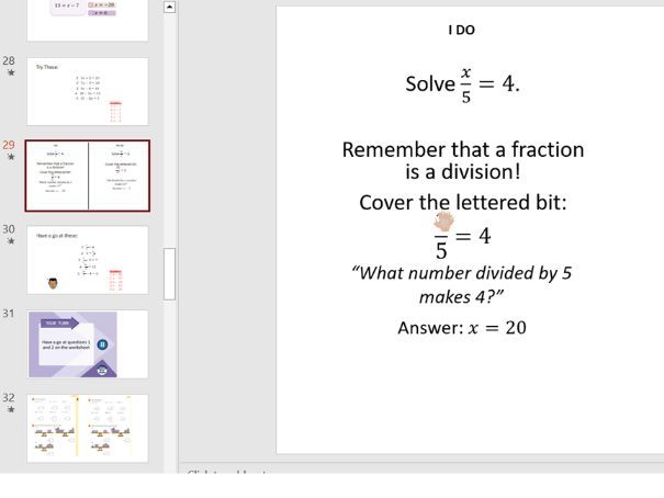 One and two-step equations and inequalities