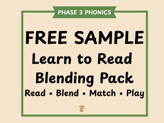 FREE Phase 3 Blending Read & Match Sample | EYFS KS1