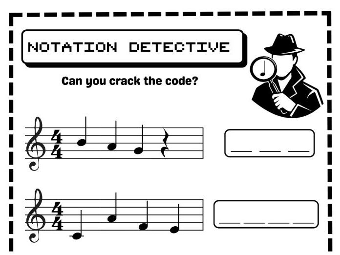 Stave Notation Music Worksheet