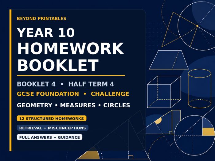 Year 10 GCSE Foundation Homework Booklet – Challenge | Geometry & Measures