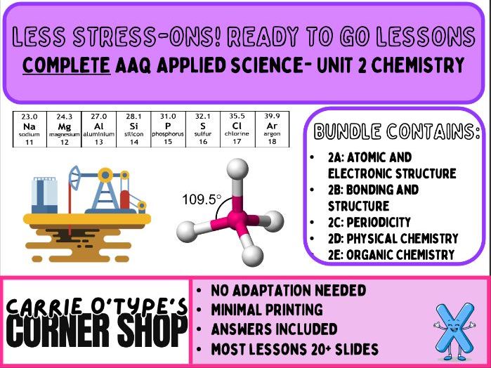 Unit 2: Principles and Application of Chemistry FULL UNIT - AAQ Pearson Applied Science