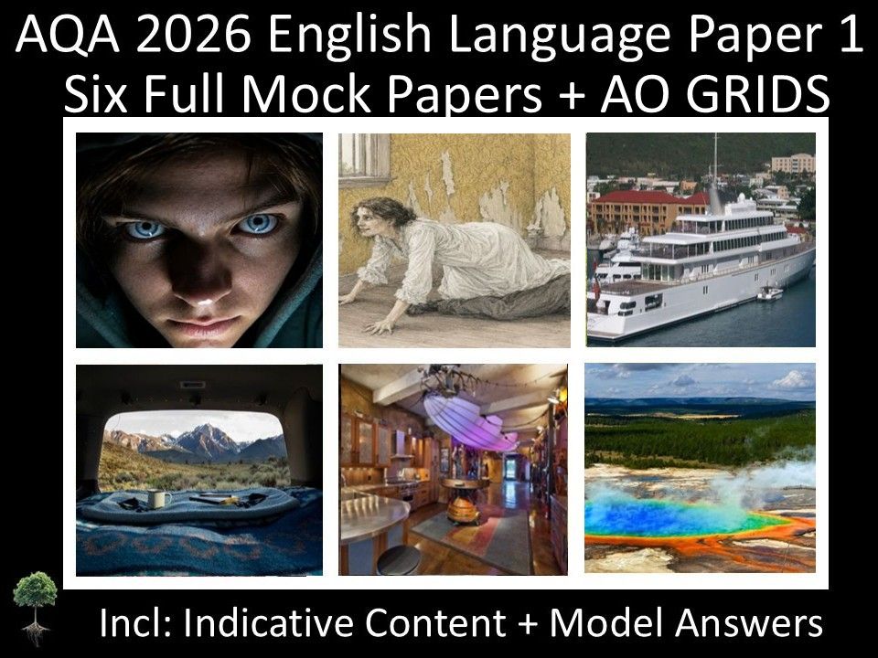 Six 2026 AQA GCSE English Language Paper 1 Mocks | AO GRIDS