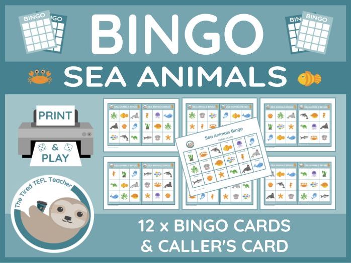 ESL Sea Animals Bingo