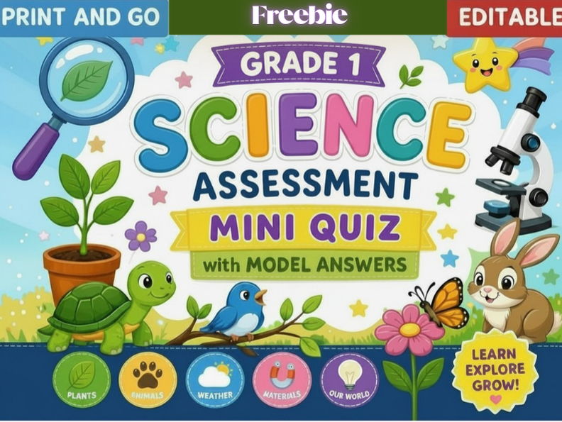 Grade 1 Science Quiz "Plant Parts"
