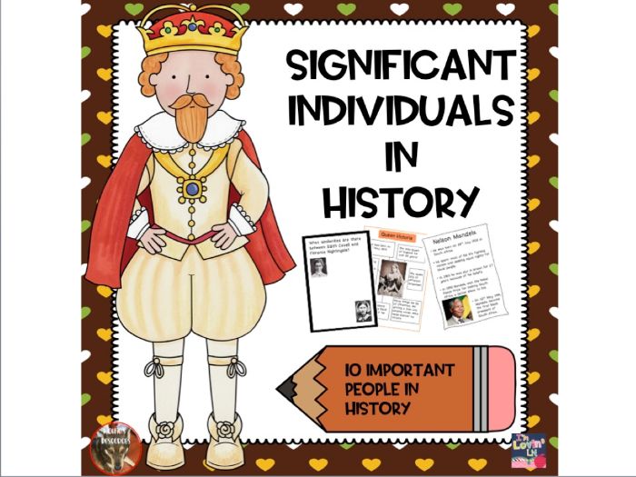 Year 1/ 2 Significant Individuals in History Texts and Activities