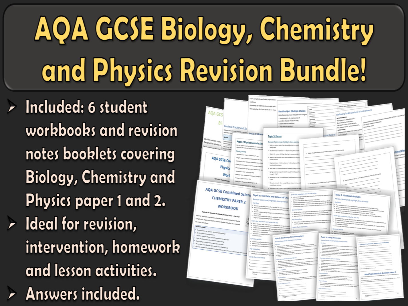 AQA GCSE Combined Science Revision Bundle