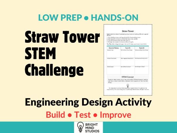 Straw Tower STEM Challenge | Engineering Design | Simple Materials | KS1 & KS2