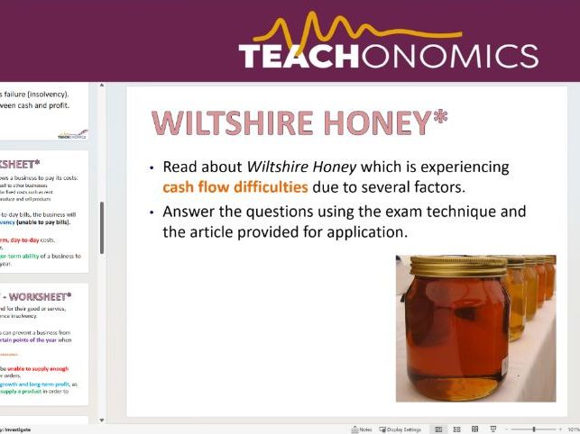 6. The Importance of Cash - Topic 1.3 - Edexcel GCSE Business - Theme 1 - Slides and Activities