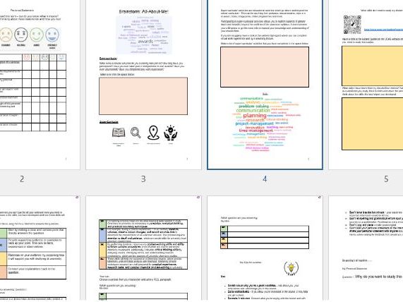 UCAS Personal Statement work book