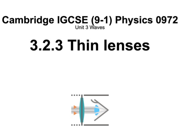 Thin Lenses — Full Lesson [IGCSE Physics]
