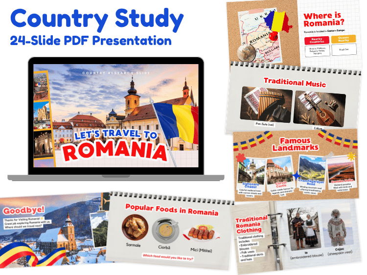 Romania Country Study | 24-Slide Geography & Culture Presentation