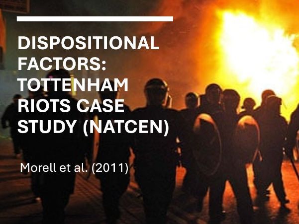 Psychology Tottenham riots (NATCEN)