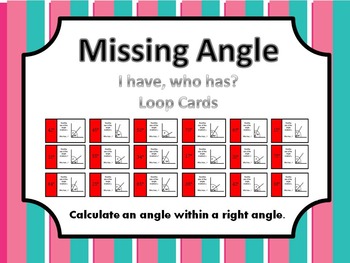 Missing Angle: I have, Who has...?