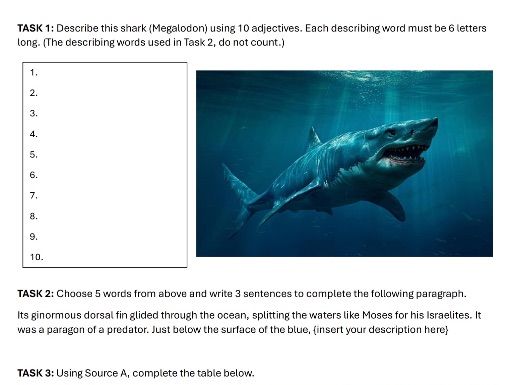 Paper 2 Skills : Sharks